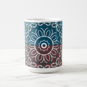 Mug Dessin tendance bleu mauve ton sur ton avec dentel