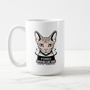 Mug Dessin vectoriel de papa de chat Sphynx drôle