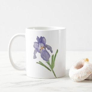 Mug Dessous de verre De Pierre De Peinture Fleur Iris 