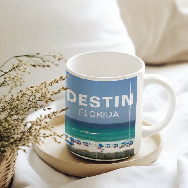 Mug Destin Florida Beach Photographie bord de mer Cust (Créateur téléchargé)