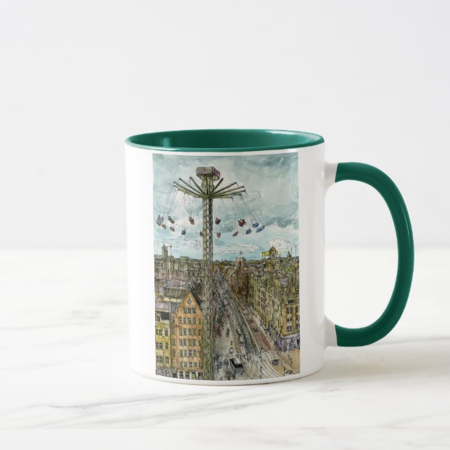 Mug Destinations | Watercolor European Swing Ride (Droite)