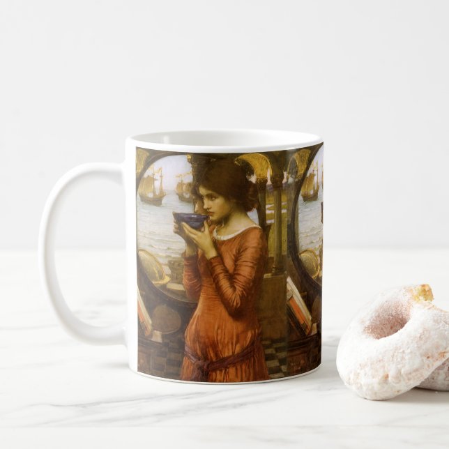 Mug Destiny par John William Waterhouse (Avec donut)