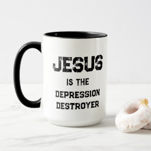 Mug Destructeur de dépression de Jésus Vie Chrétien