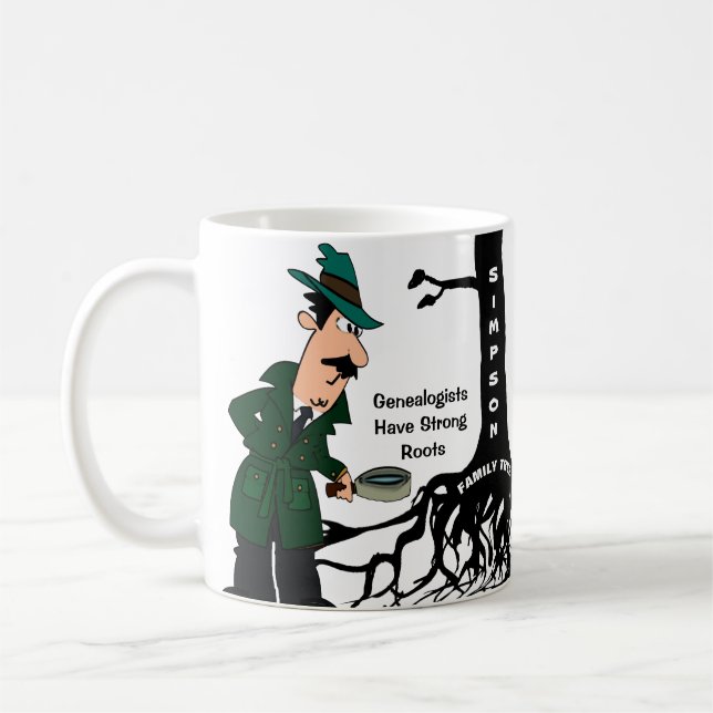 Mug Détective customisé de généalogie (Gauche)