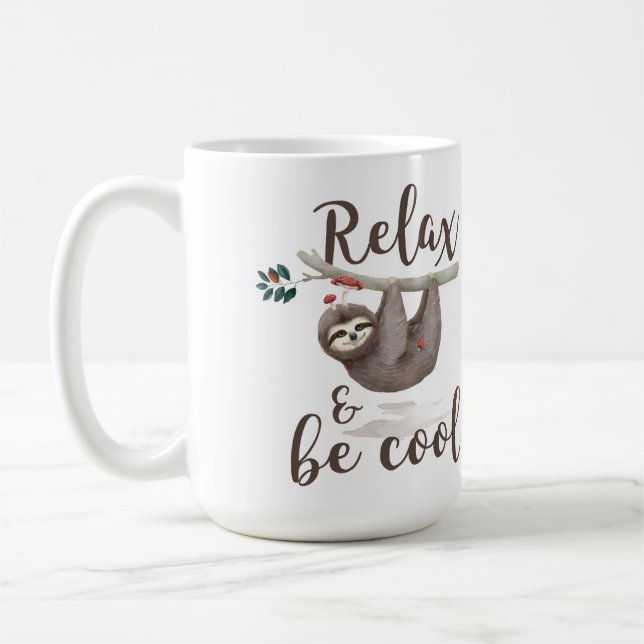 Mug Détendez et soyez paresse fraîche (Gauche)