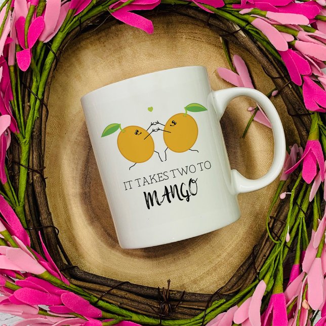 Mug Deux à Mango Tango Ballroom Dancing Couple (Créateur téléchargé)
