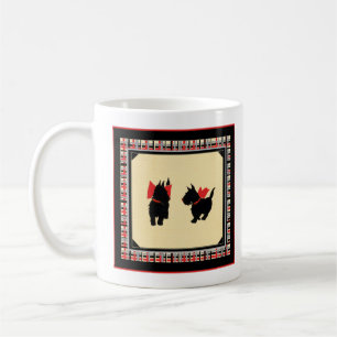 Mug Deux Black Scottish Terriers roux