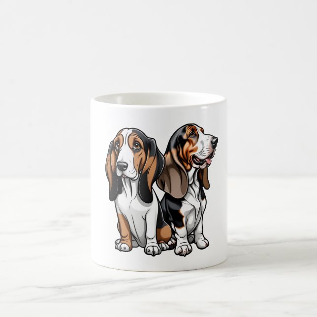 Mug Deux Bons Hounds de Dessin Cartoon (Centre)