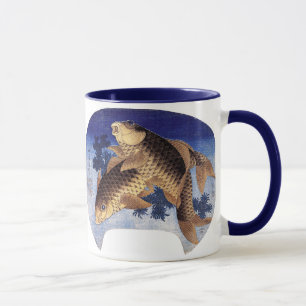 Mug Deux carpes, Hokusai