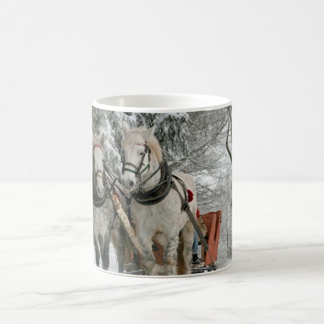 Mug Deux Chariot Blanc Forêt de Neige (Centre)