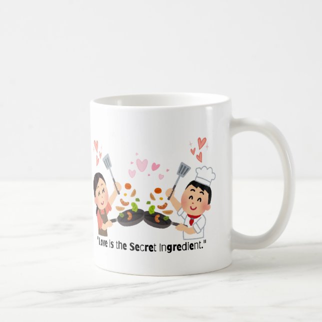 Mug Deux Chefs Cuisine - L'amour est l'ingrédient secr (Droite)