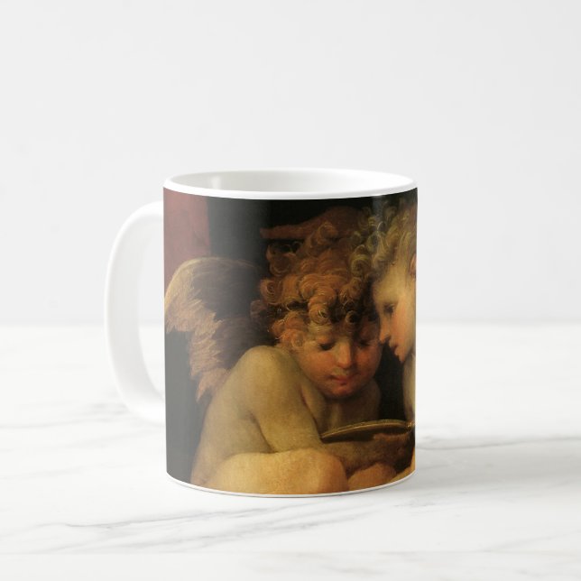 Mug Deux Cherubs Lecture par Rosso Fiorentino, Angels (Devant gauche)