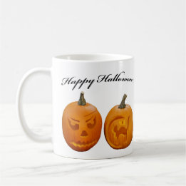 Mug Deux citrouilles Joyeux Halloween