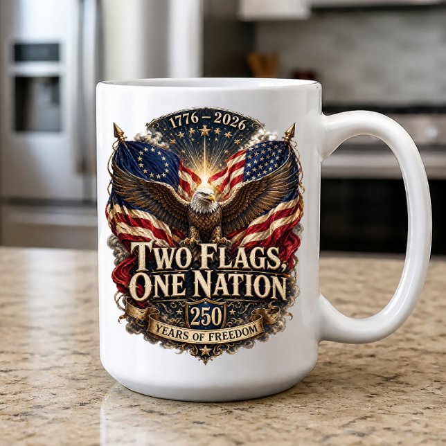 Mug Deux Drapeaux pour le 250e Anniversaire de la Libe (Créateur téléchargé)