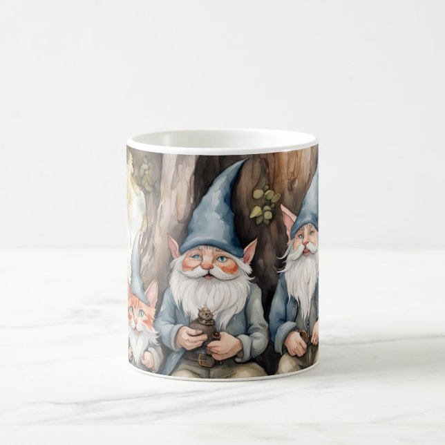 Mug Deux Gnomes et un chat (Centre)