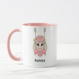 Mug Deux images de lapin de ballet sur balançoire et c