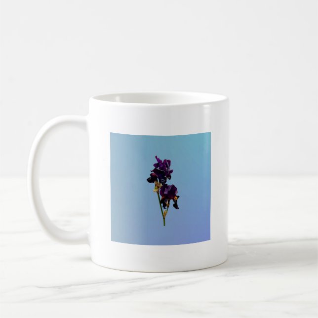 Mug Deux Irises Violets foncés (Gauche)