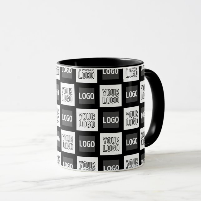 Mug Deux logos ou images Motif répétitif (Devant droit)