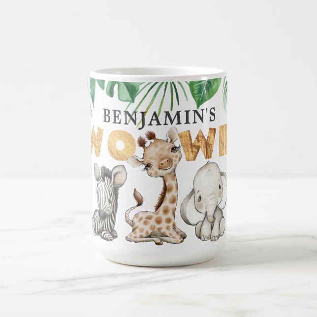 Mug Deux mignons Safari sauvage Animal Anniversaire Ca (Centre)