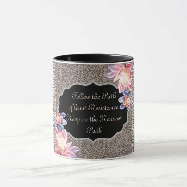 Mug Deux tonalités Posters de animaux : suivre le chem (Centre)