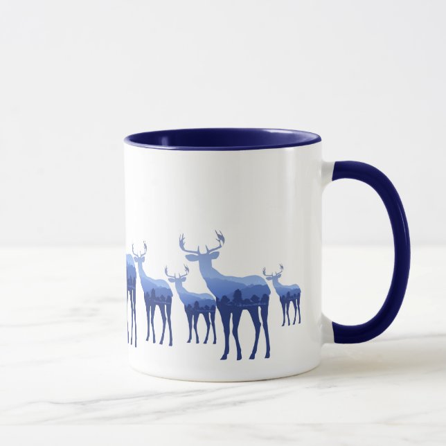 Mug Deux Tons Bleu Cerf/Elc (Droite)