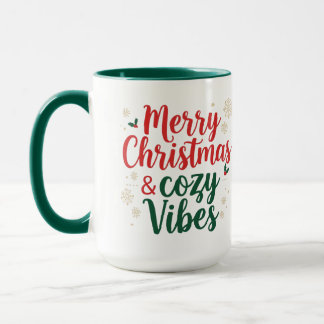 Mug deux tons citation de Noël, cadeau de fête de