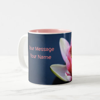 Mug deux tons Fleur rose
