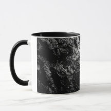 Mug deux tons Vagues océaniques Noir et Blanc