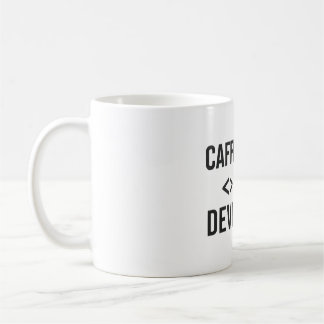 Mug Développeur Caféiné - Conception de café Coding