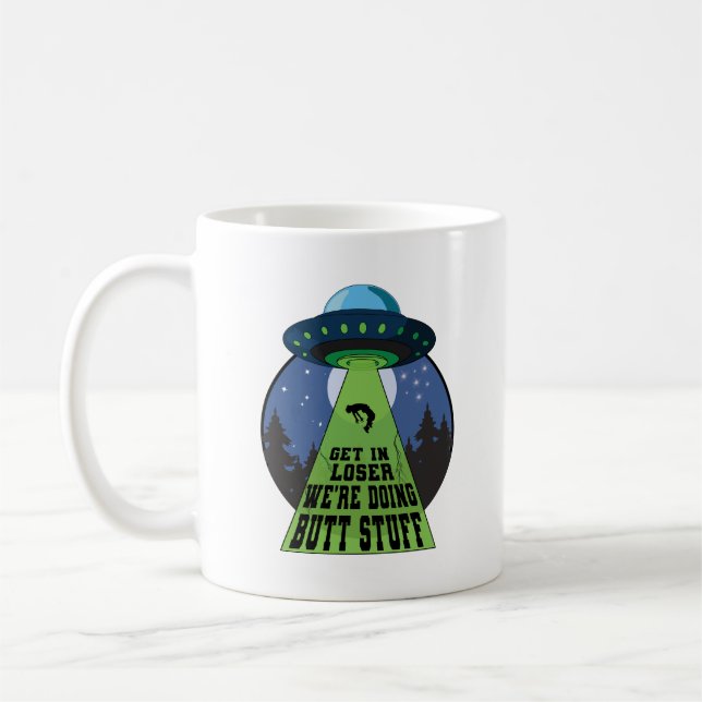 Mug Devenez perdant Nous faisons Butt Stuff Funny UFO (Gauche)