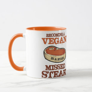 Mug Devenir Végétan Est Un Verre Manqué Énorme