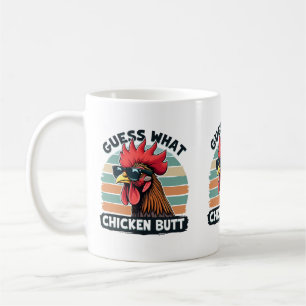 Mug Devinez Quel Beurre De Poulet Drôle Rooster Rétro