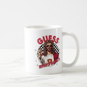 Mug Devinez Qui Retourne Jésus Drôle Pâques Hommes Rel