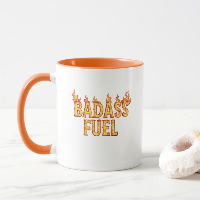 Mug Devis amusant branché pour carburant Badass (Avec donut)