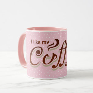 Mug devis de café amusant en pois