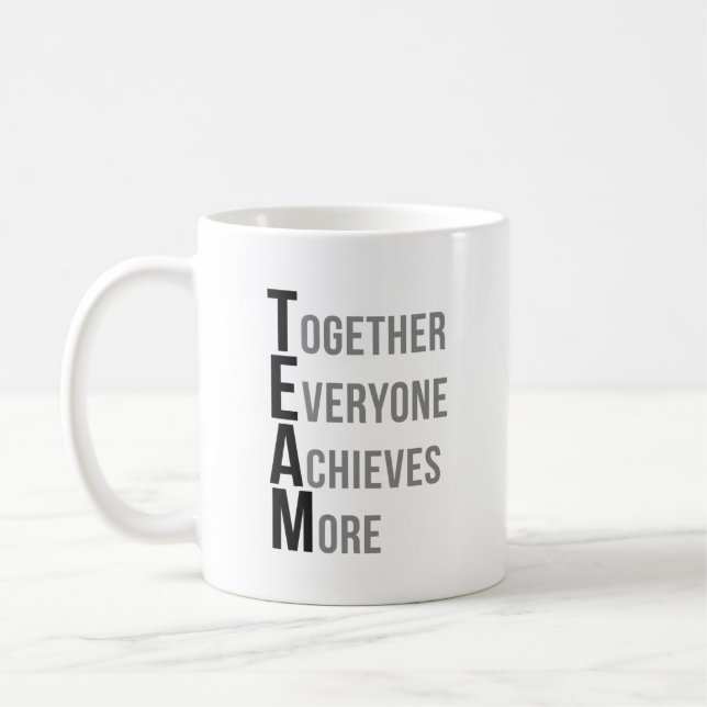 Mug Devis de travail d'équipe (Gauche)