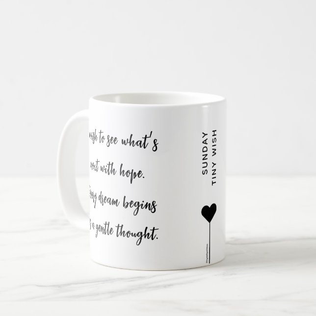 Mug Devis Motivationnel Personnalisé Dimanche (Devant gauche)