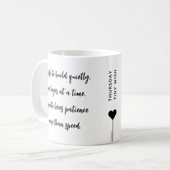 Mug Devis Motivationnel Personnalisé Jeudi (Devant gauche)