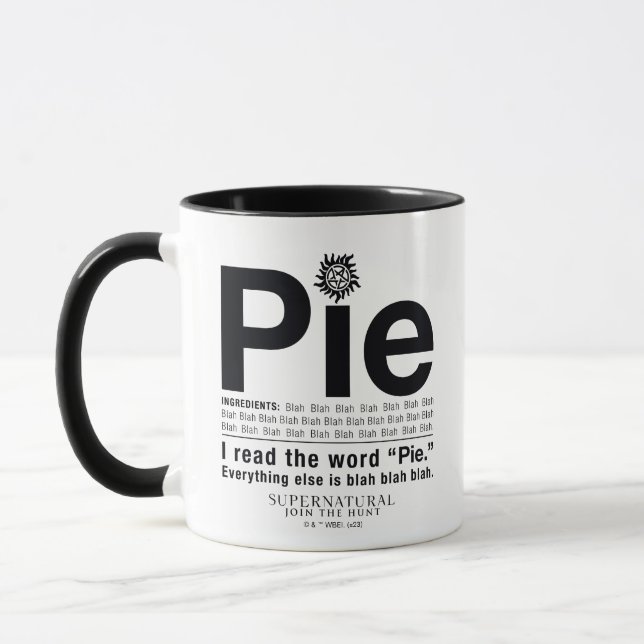 Mug Devis surnaturel "à tarte" (Gauche)