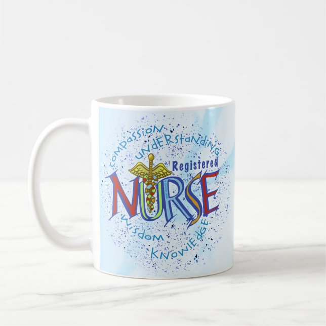 Mug Devise d'infirmière diplômée (Gauche)