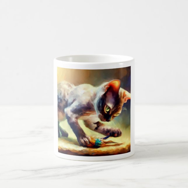 Mug Devon Rex Cat (Centre)