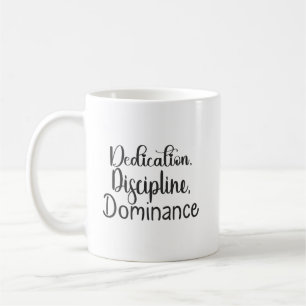 Mug Dévouement, Discipline - Hustle, Gymnase, Succès