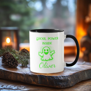 Mug d'Halloween en néon personnalisé - Design fant