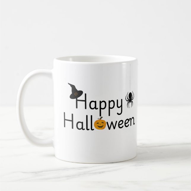 Mug d'Halloween simple et heureux (Gauche)