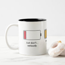 Mug d'humeur de batterie | Faible à complet