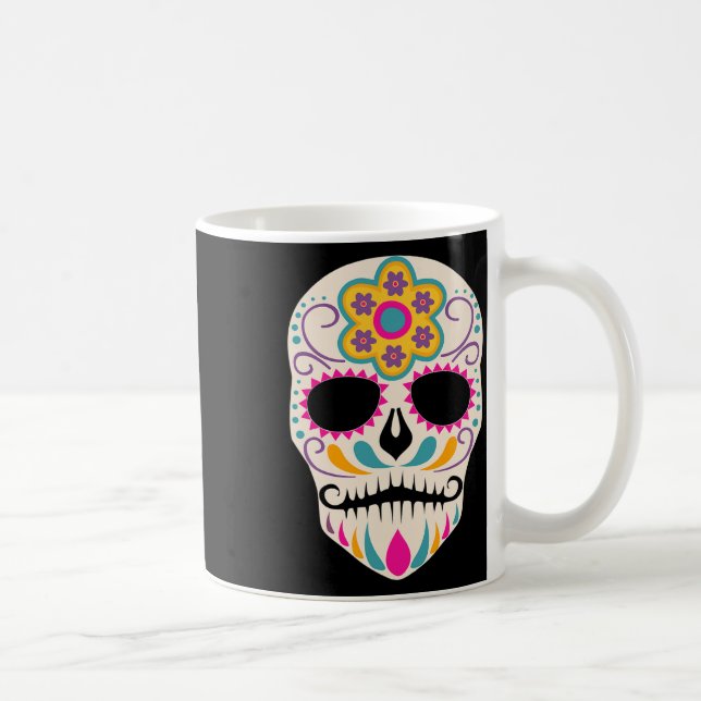 Mug Dia De Los Muertos Crâne à sucre Espagnol Jour de  (Droite)