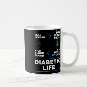 Mug Diabète Cycle de vie amusant Sensibilisation au di
