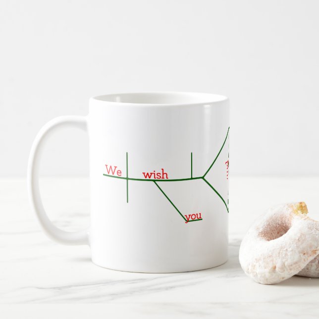 Mug Diagramme de la phrase Grammaire Joyeux Noël (Avec donut)