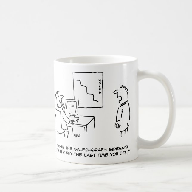 Mug Diagramme des ventes Office tourné latéralement (Droite)