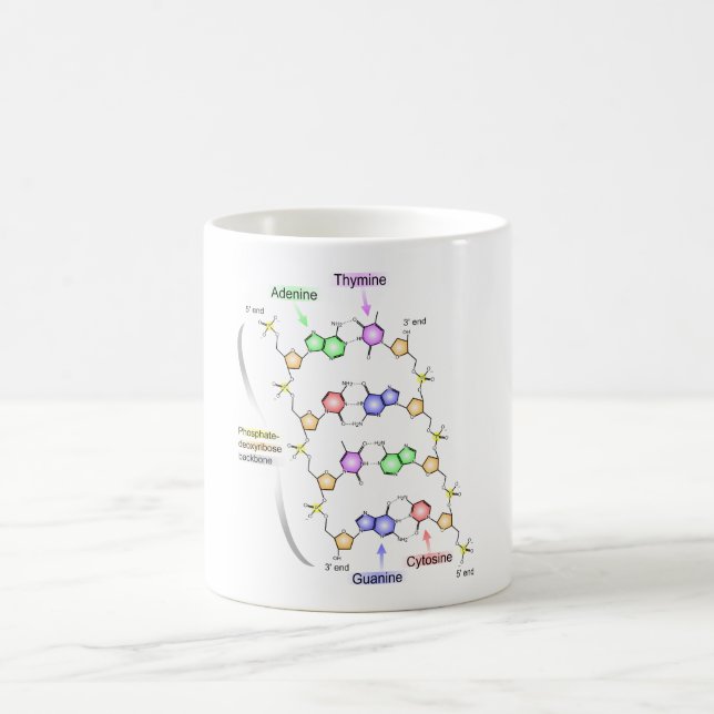 Mug Diagramme détaillé de la structure chimique de l'A (Centre)